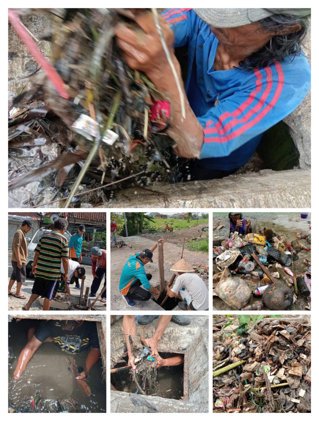 Warga RT 06 RW 04 Gelar Kerja Bakti Bersihkan Selokan Antisipasi Musim Hujan